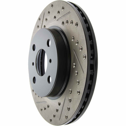 StopTech Sport Drilled/Slotted Brake Rotor; Front Right