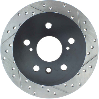 StopTech Sport Drilled/Slotted Brake Rotor; Rear Left