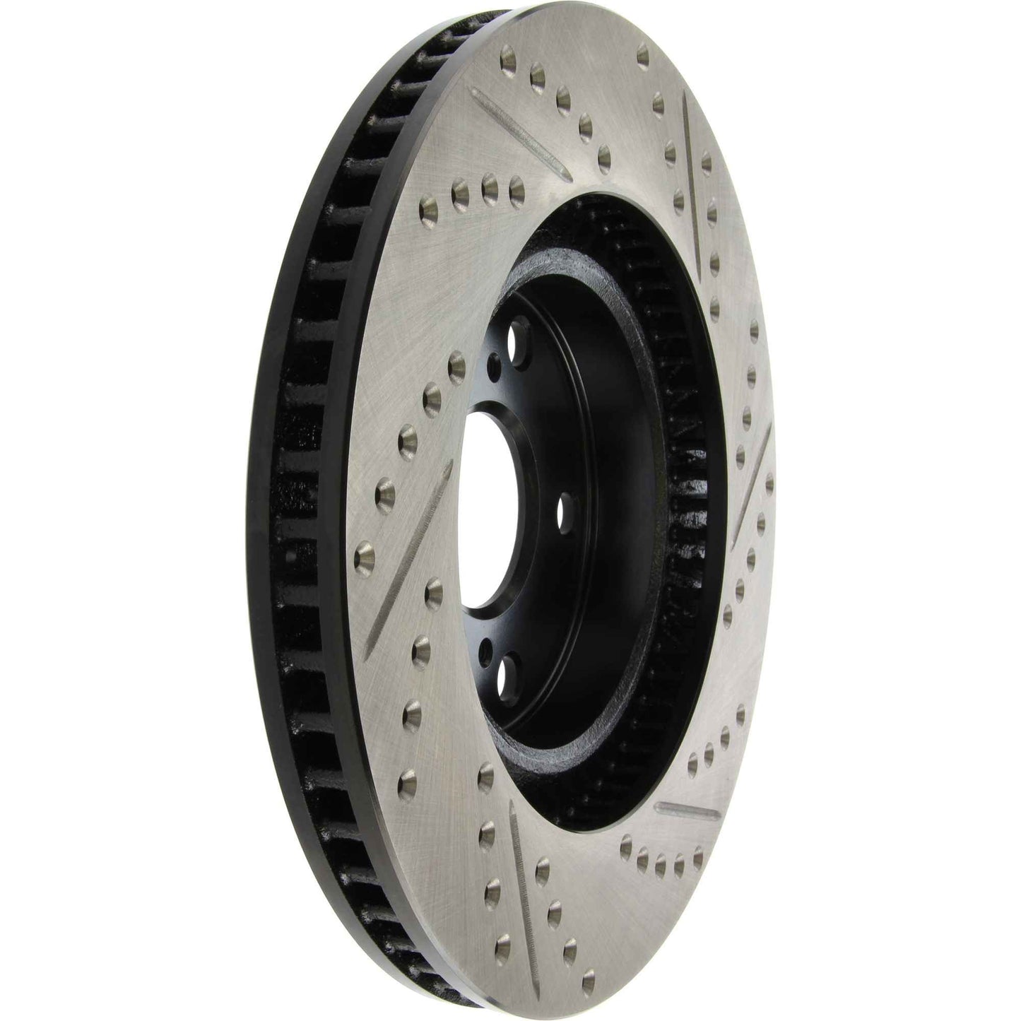 StopTech 07-17 Lexus ES350 / 13-17 Lexus ES300h SportStop Cryo Slotted & Drilled Right Front Rotor 127.44146CR