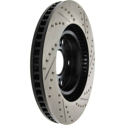 StopTech 07-17 Lexus ES350 / 13-17 Lexus ES300h SportStop Cryo Slotted & Drilled Right Front Rotor 127.44146CR