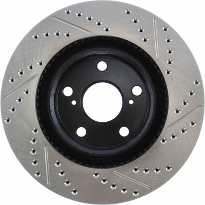 StopTech Sport Drilled/Slotted Brake Rotor; Front Right