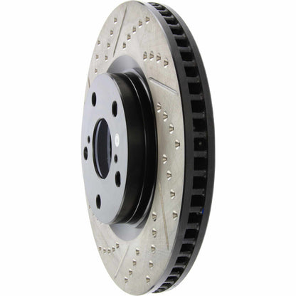 StopTech Sport Drilled/Slotted Brake Rotor; Front Right