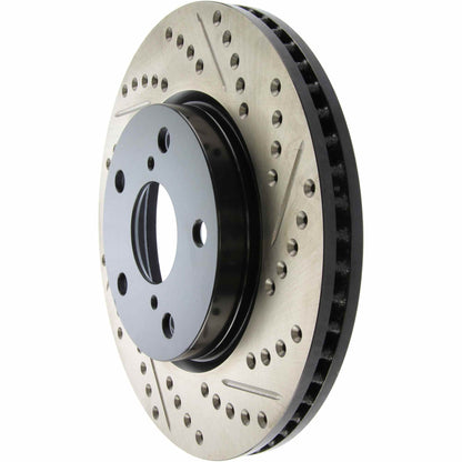 StopTech Sport Drilled/Slotted Brake Rotor; Front Left