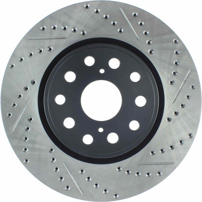 StopTech Sport Drilled/Slotted Brake Rotor; Front Left