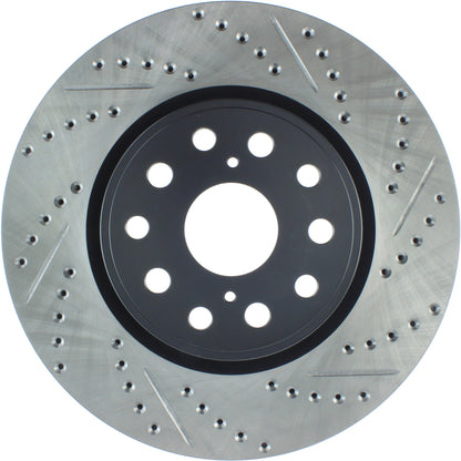StopTech Sport Drilled/Slotted Brake Rotor; Front Left