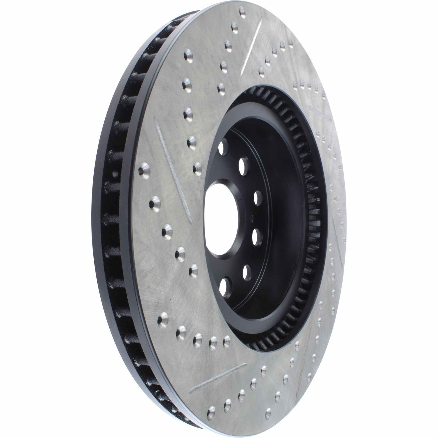 StopTech Sport Drilled/Slotted Brake Rotor; Front Left