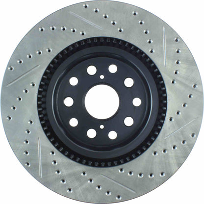 StopTech Sport Drilled/Slotted Brake Rotor; Front Right