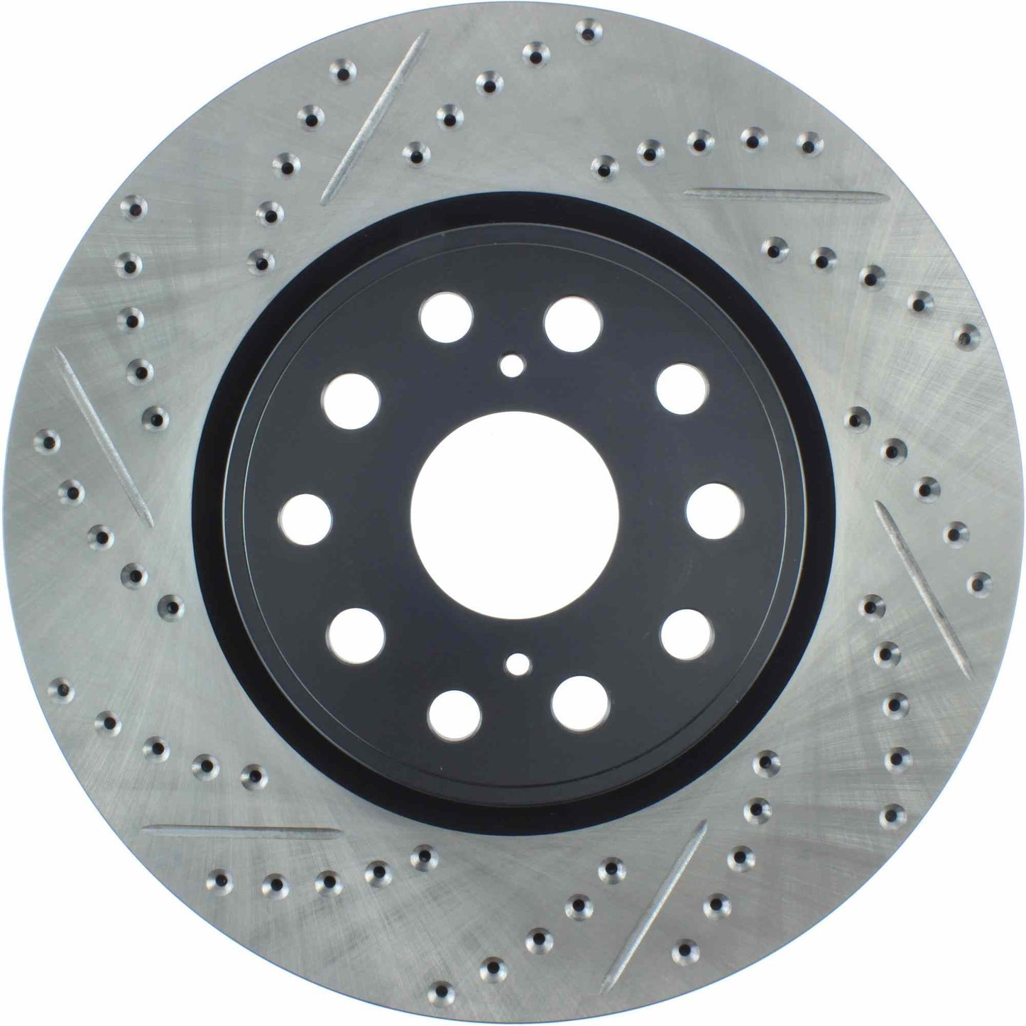 StopTech Sport Drilled/Slotted Brake Rotor; Front Right