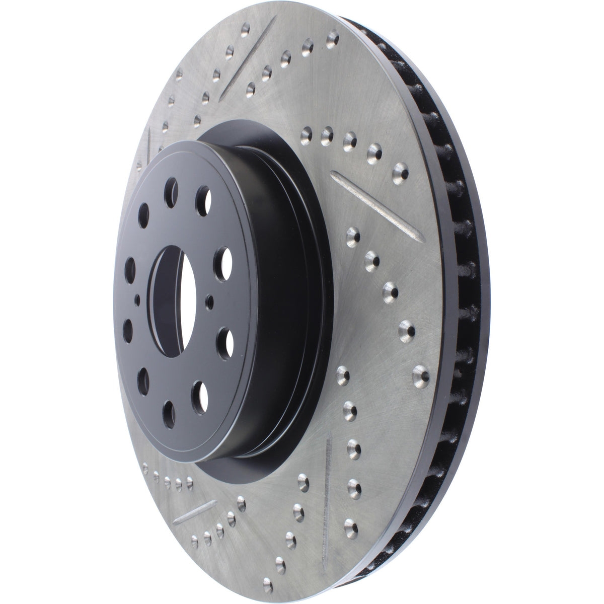 StopTech Sport Drilled/Slotted Brake Rotor; Front Right
