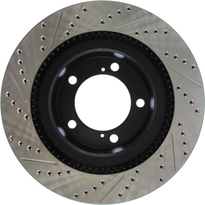StopTech Sport Drilled/Slotted Brake Rotor; Front Left