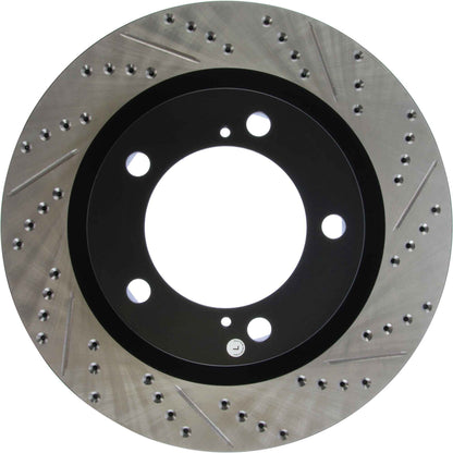 StopTech Sport Drilled/Slotted Brake Rotor; Front Left