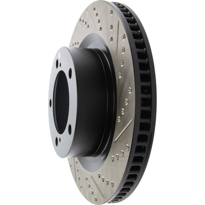 StopTech Sport Drilled/Slotted Brake Rotor; Front Left