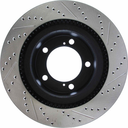 StopTech Sport Drilled/Slotted Brake Rotor; Front Right