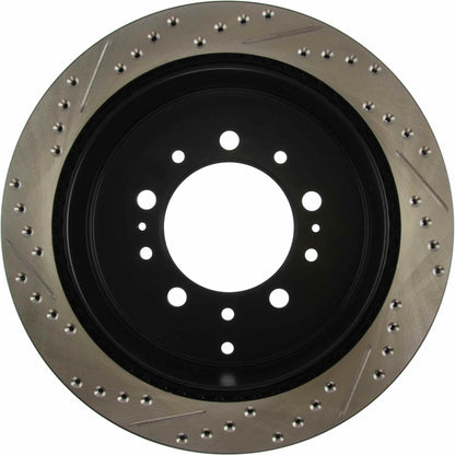 StopTech Sport Drilled/Slotted Brake Rotor; Rear Left