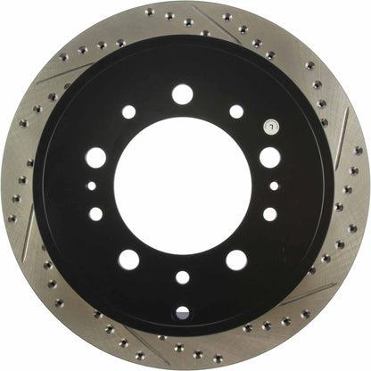 StopTech Sport Drilled/Slotted Brake Rotor; Rear Left