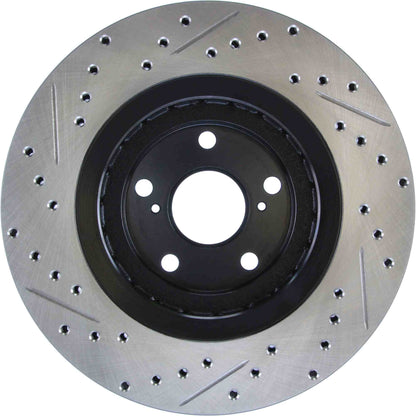 StopTech Sport Drilled/Slotted Brake Rotor; Front Left