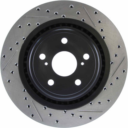 StopTech Sport Drilled/Slotted Brake Rotor; Front Left
