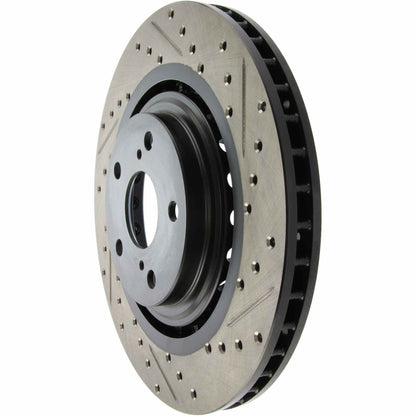 StopTech Sport Drilled/Slotted Brake Rotor; Front Left