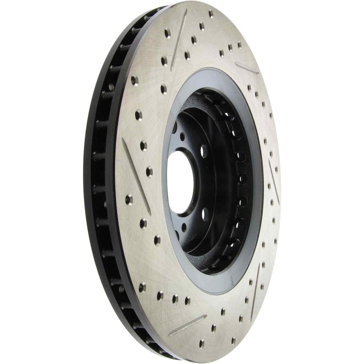 StopTech Sport Drilled/Slotted Brake Rotor; Front Left