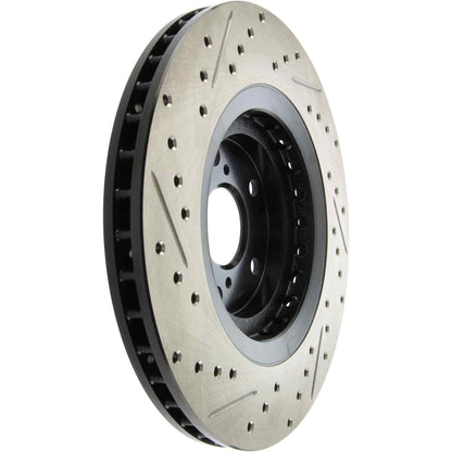StopTech Sport Drilled/Slotted Brake Rotor; Front Left