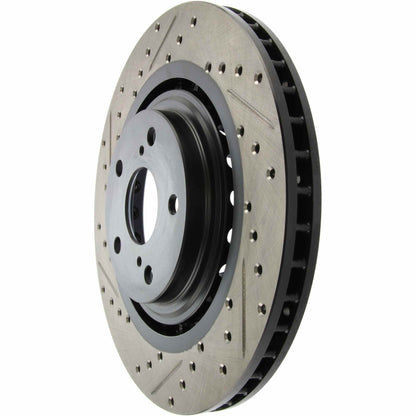 StopTech Sport Drilled/Slotted Brake Rotor; Front Right