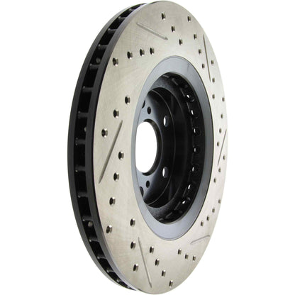 StopTech Sport Drilled/Slotted Brake Rotor; Front Right