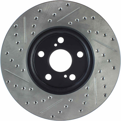 StopTech Sport Drilled/Slotted Brake Rotor; Front Left