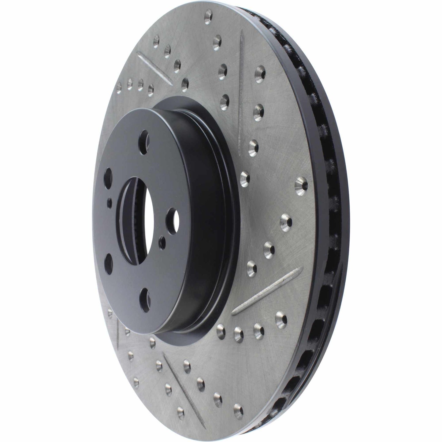 StopTech Sport Drilled/Slotted Brake Rotor; Front Left