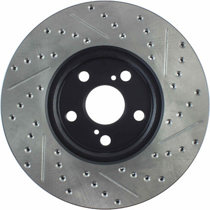 StopTech Sport Drilled/Slotted Brake Rotor; Front Right