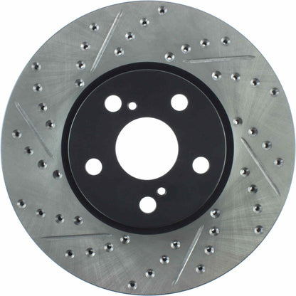 StopTech Sport Drilled/Slotted Brake Rotor; Front Right