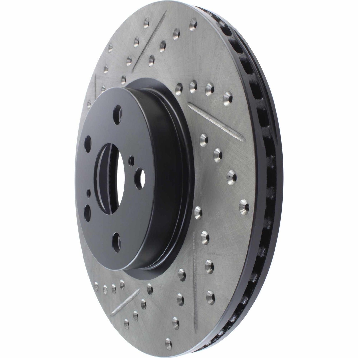 StopTech Sport Drilled/Slotted Brake Rotor; Front Right