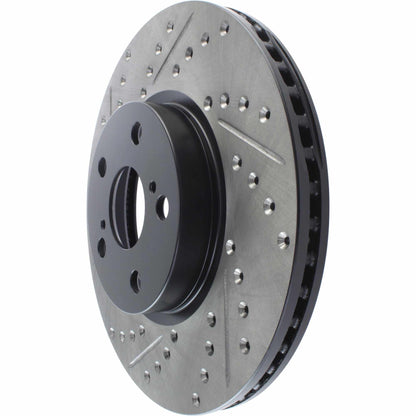 StopTech Sport Drilled/Slotted Brake Rotor; Front Right