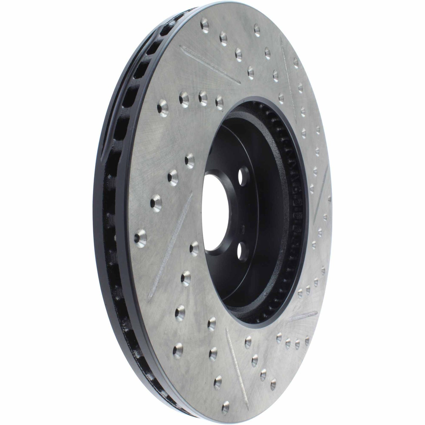 StopTech Sport Drilled/Slotted Brake Rotor; Front Right