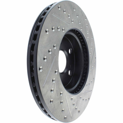StopTech Sport Drilled/Slotted Brake Rotor; Front Right