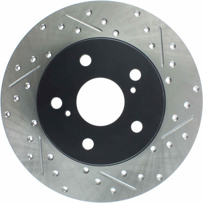 StopTech Sport Drilled/Slotted Brake Rotor; Rear Left