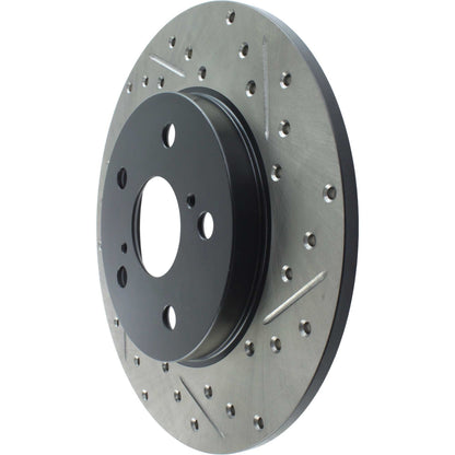 StopTech Sport Drilled/Slotted Brake Rotor; Rear Left