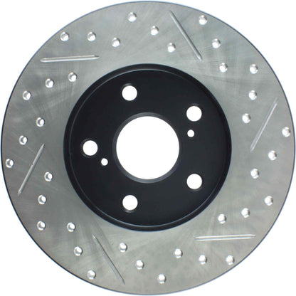StopTech Sport Drilled/Slotted Brake Rotor; Rear Right
