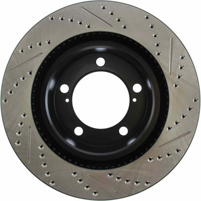 StopTech Sport Drilled/Slotted Brake Rotor; Front Right