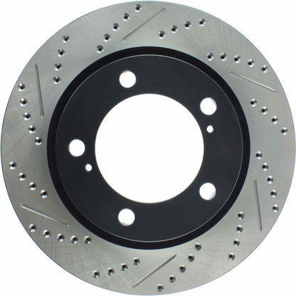 StopTech Sport Drilled/Slotted Brake Rotor; Front Right