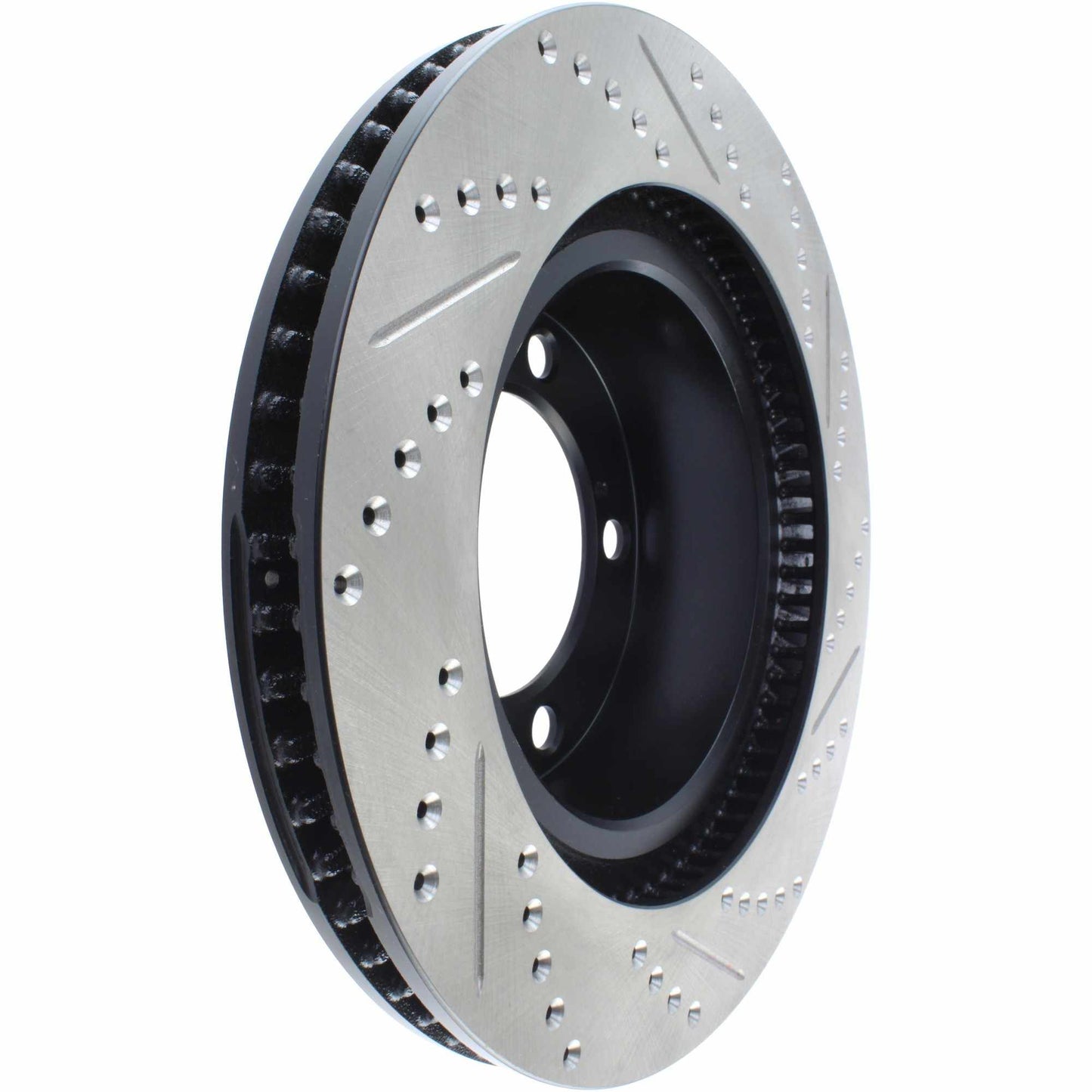 StopTech Sport Drilled/Slotted Brake Rotor; Front Right