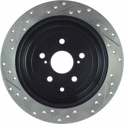 StopTech Sport Drilled/Slotted Brake Rotor; Rear Left