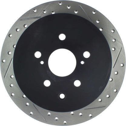 StopTech Sport Drilled/Slotted Brake Rotor; Rear Left