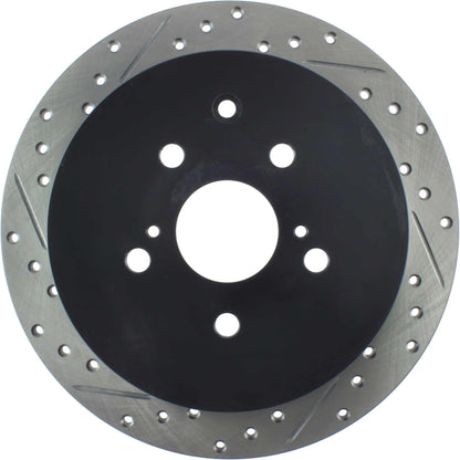 StopTech Sport Drilled/Slotted Brake Rotor; Rear Right