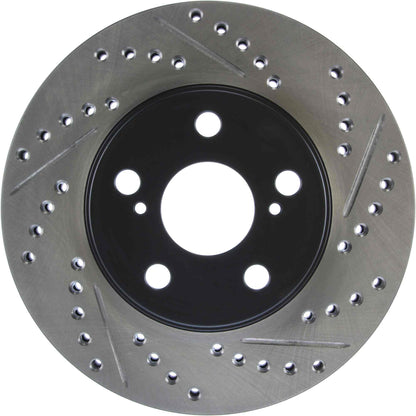 StopTech Sport Drilled/Slotted Brake Rotor; Front Left