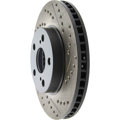 StopTech Sport Drilled/Slotted Brake Rotor; Front Left