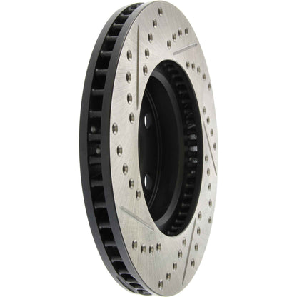 StopTech Sport Drilled/Slotted Brake Rotor; Front Left