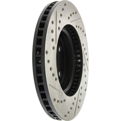 StopTech Sport Drilled/Slotted Brake Rotor; Front Left