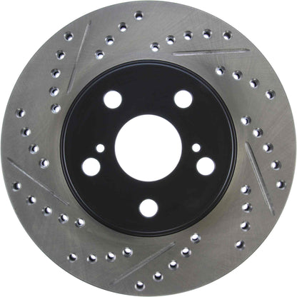 StopTech Sport Drilled/Slotted Brake Rotor; Front Right