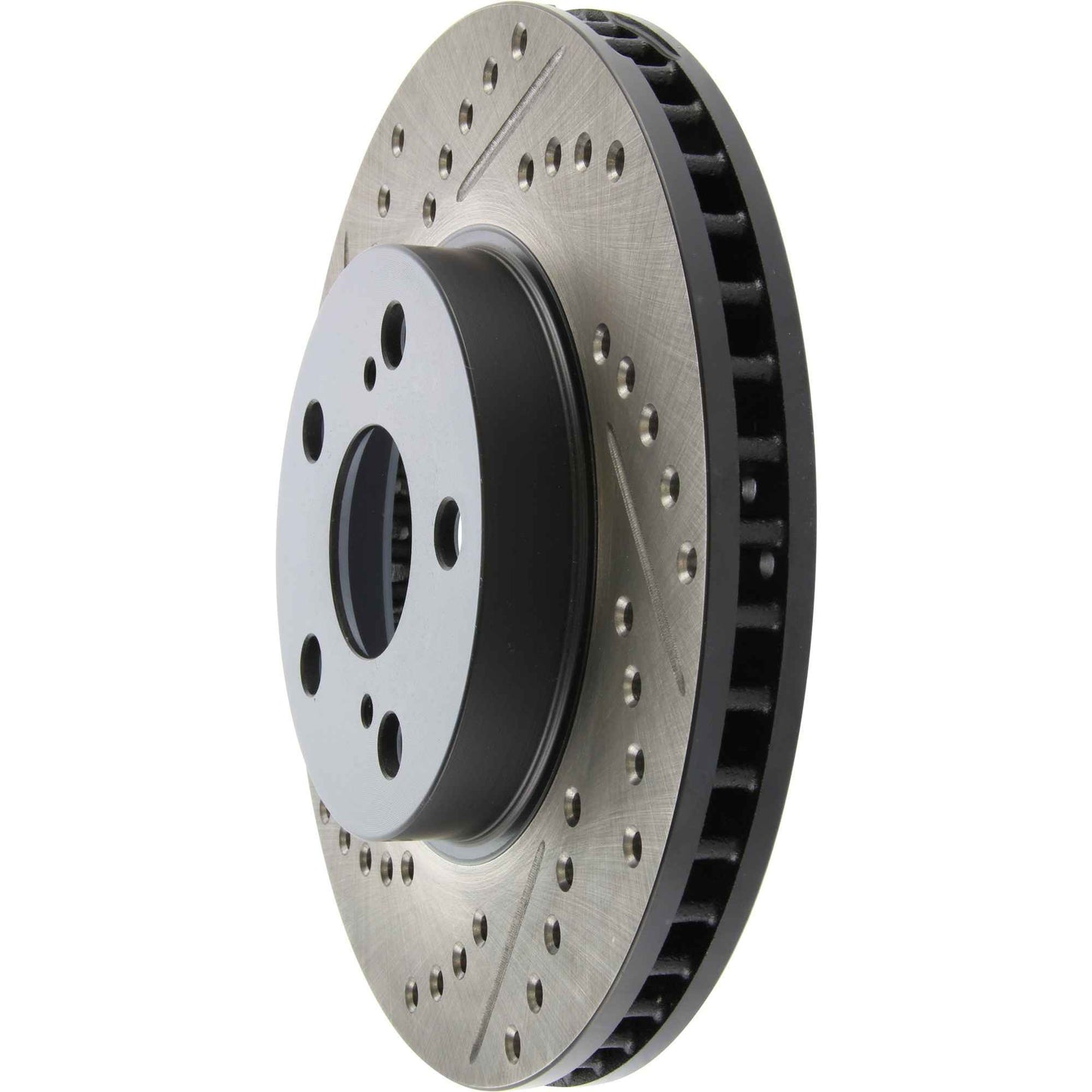 StopTech Sport Drilled/Slotted Brake Rotor; Front Right