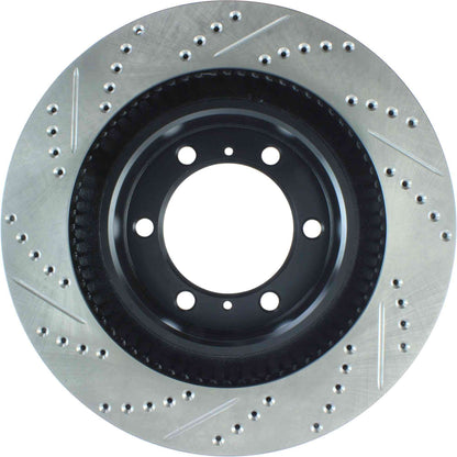 StopTech Sport Drilled/Slotted Brake Rotor; Front Left
